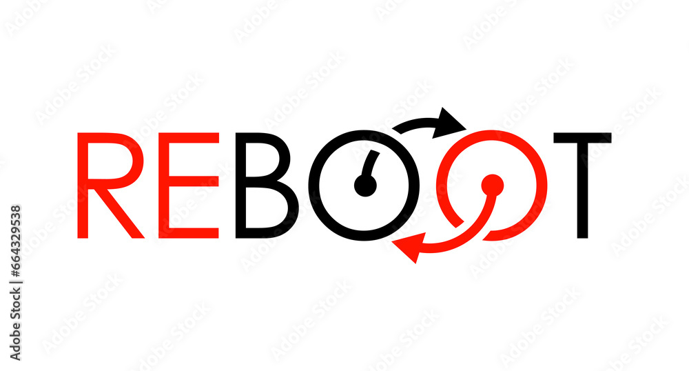 vector is the word R E B O O T. Elegant and outline vector is the word R E B O O T. Elegant and outline