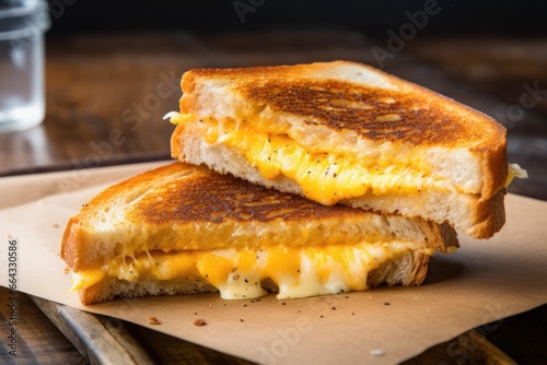 grilled cheese sandwich on sourdough slice © altitudevisual