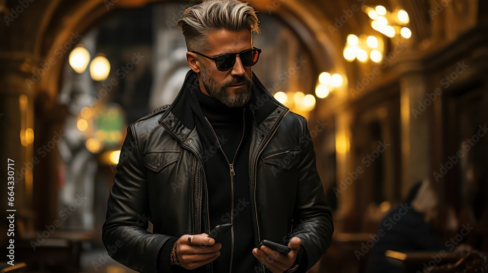 Fototapeta premium man in the street
