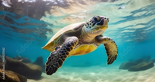 Photo of Sea turtle in the Galapagos island. © FurkanAli