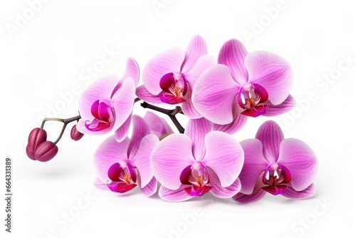 Pink Orchid isolated on white background.