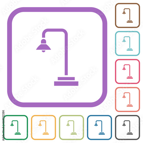Street lamp simple icons
