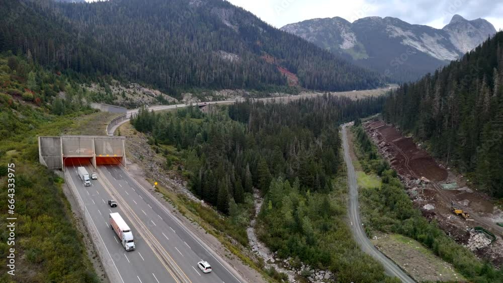 Great Bear Snow Shed Seen from the Skies: Traffic Flow of the Trans Canada Highway 1 Great Bear Snow Shed Seen from the Skies: Traffic Flow of the Trans Canada Highway 1