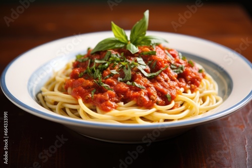 a budget-conscious pasta and tomato sauce dish