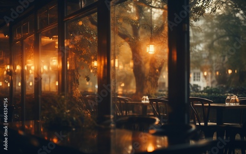 Blurred Ambiance of a Restaurant