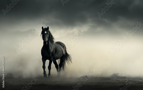 Graceful Horse under Moonlight