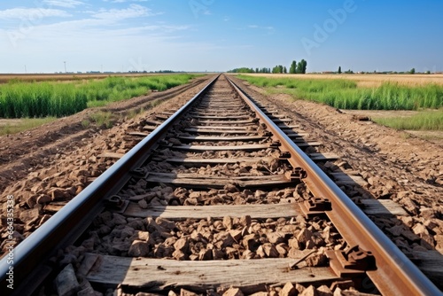 rusty train tracks leading to nowhere