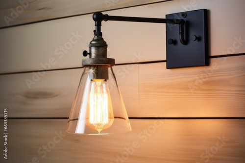 wall-mounted light fixture with a smart bulb