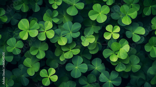 Green clovers background