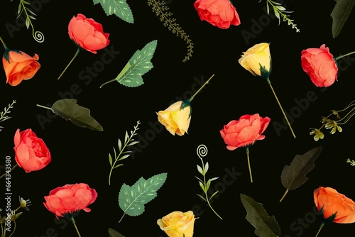 abstract beautiful rose pattern background © berkahjayamaterial