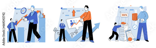 Partnership offer. Vector illustration. A persons success in business often comes from finding right partnership The partnership offer metaphor represents invitation to collaborate and work together