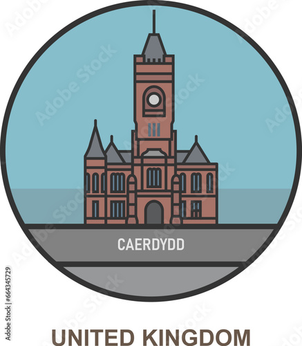Caerdydd. Cities and towns in United Kingdom