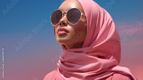 Portrait of beautiful woman in hijab © Oksana