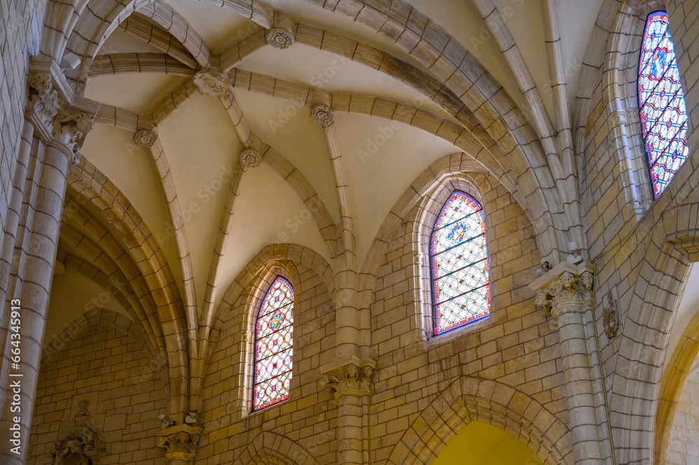 Interior architecture and design of the medieval Cathedral of Murcia, Spain