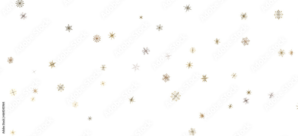 Frosty Delight: Breathtaking 3D Illustration of Falling Christmas Snowflakes