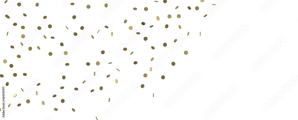 Obraz premium Glittering Spectacle: Captivating 3D Illustration of Glittery Gold Confetti