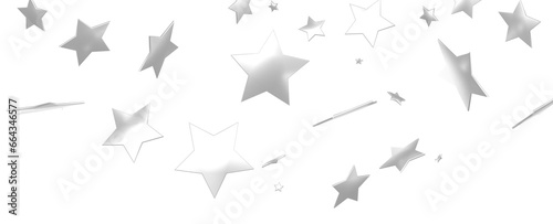 Silver star of confetti.