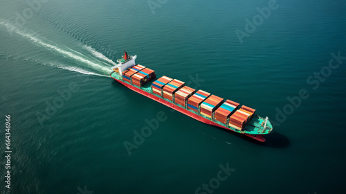 Ultra large container vessel (ULCV) at sea - Aerial image © GustavsMD