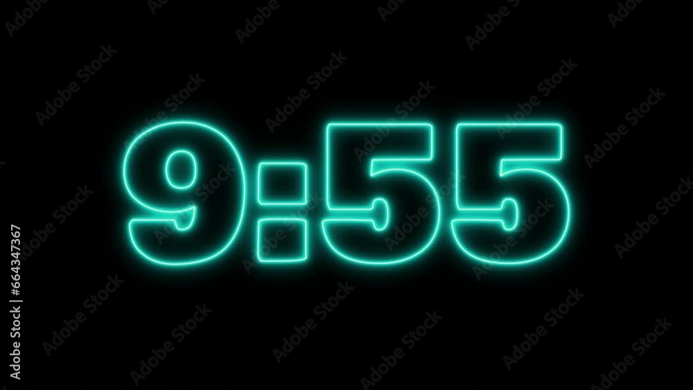 Neon lights timer, laser ray with ten minute counter Neon lights timer, laser ray with ten minute counter