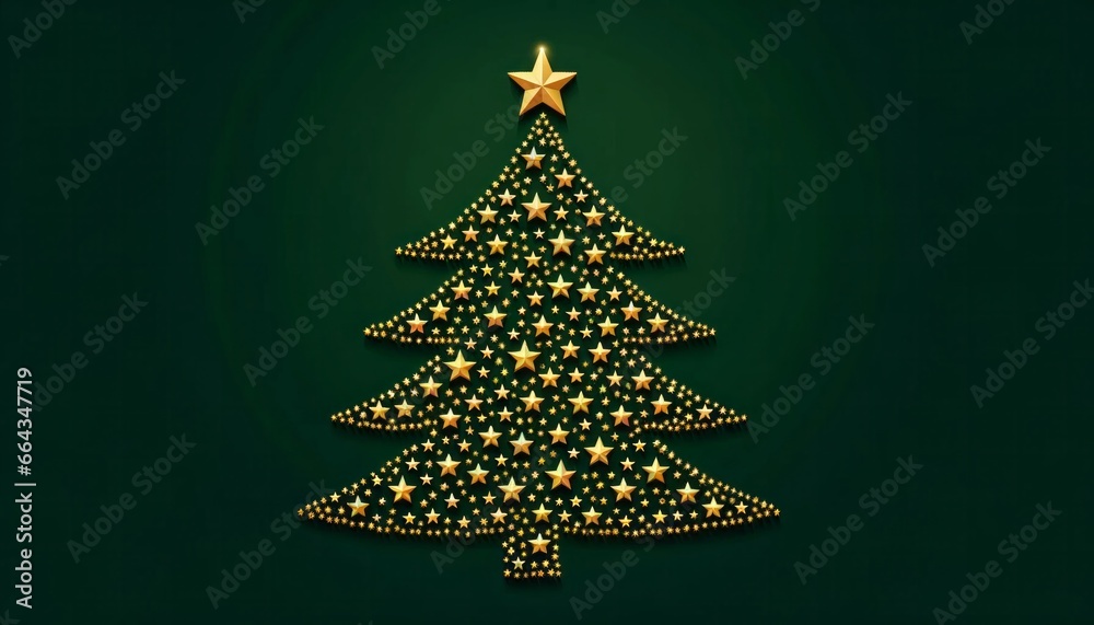 In the magical year of 2024, a spruce tree adorned with golden stars illuminates the text of a new year, filling hearts with joy and festive cheer In the magical year of 2024, a spruce tree adorned with golden stars illuminates the text of a new year, filling hearts with joy and festive cheer