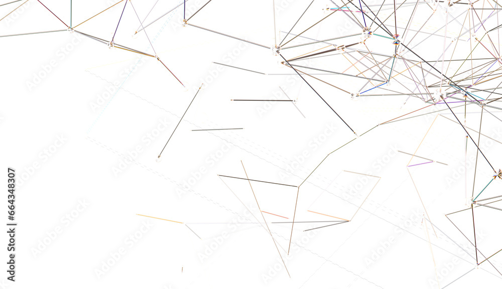 Abstract digital background of points and lines. Glowing plexus. Big data. Network or connection.