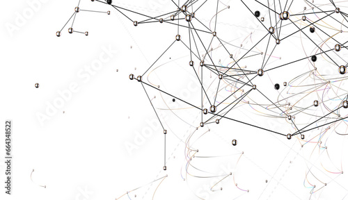 Abstract 3d render  network concept  background