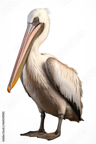 Pelican bird isolated on white background