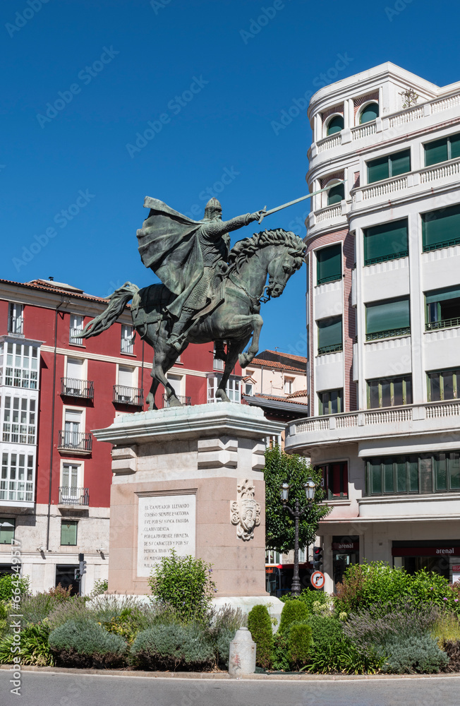 Statue of El Cid in Burgos Spain