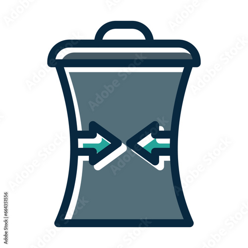 Waste Reduction Vector Thick Line Filled Dark Colors