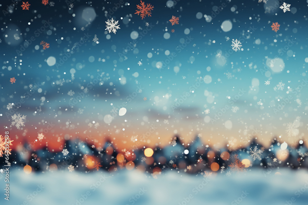 Snowflakes background vector illustration, in the style of blurred, dreamlike atmosphere. AI generative Snowflakes background vector illustration, in the style of blurred, dreamlike atmosphere. AI generative