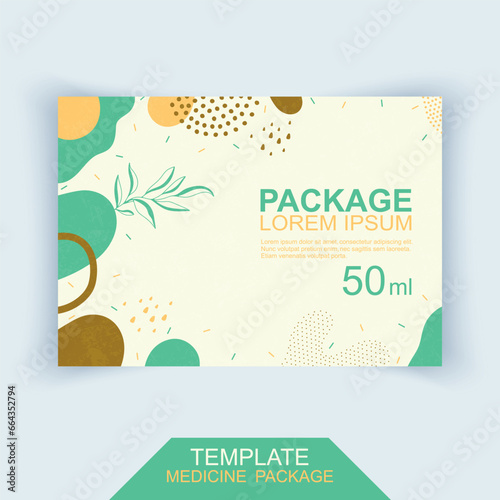 Medicine packaging template. Simple abstract shapes. Vector illustration. EPS 10