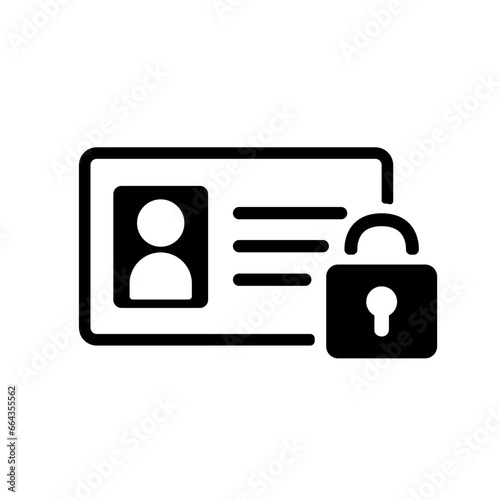 Personal information ( ID, privacy ) vector icon illustration