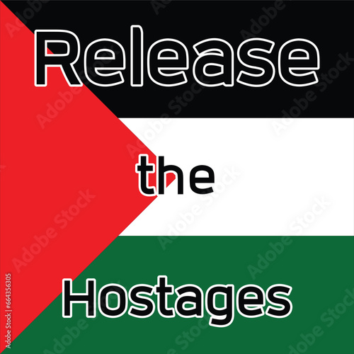 Release the Hostages Concept. vector illustration