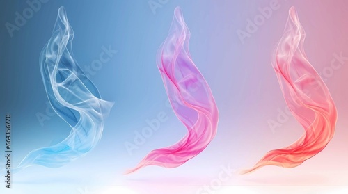 abstract background with pink and blue smoke on a blue background  Generative AI illustrations.