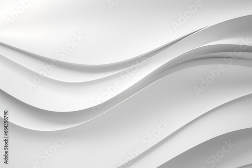 Curved Lines and Shadows on Abstract White Background