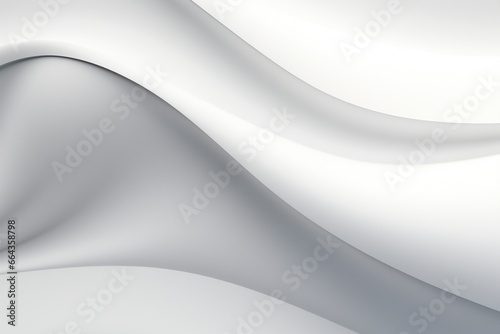 Curved Lines and Shadows on Abstract White Background