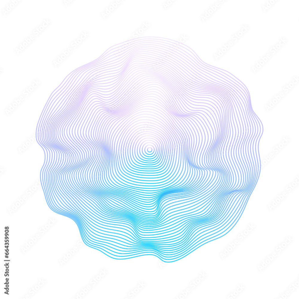 Abstract circle lines wave colorful purple and blue gradient isolated on transparent background. Vector in concept technology, science, music, modern. Abstract circle lines wave colorful purple and blue gradient isolated on transparent background. Vector in concept technology, science, music, modern.