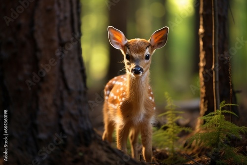 Whitetail Deer Fawn in the Forest © Cyprien Fonseca