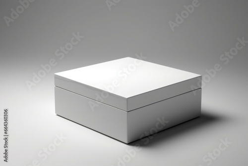 White isolated box. Generative AI