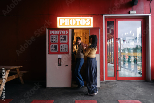 Girls Enter the Photo Booth for Fun Group Shots