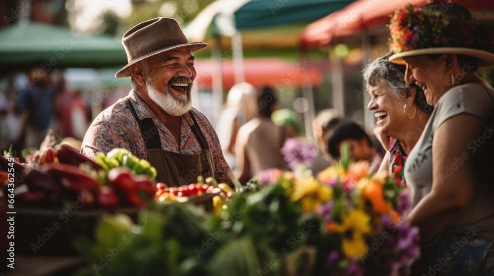 Vibrant Farmers' Market: Diverse Artisans and Creations Galore
