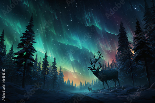 Winter Wonderland Forest. AI generative © SANGHYUN