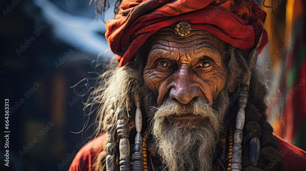 Nepali Shaman Conducts Ceremonial Ritual in Himalayas Nepali Shaman Conducts Ceremonial Ritual in Himalayas
