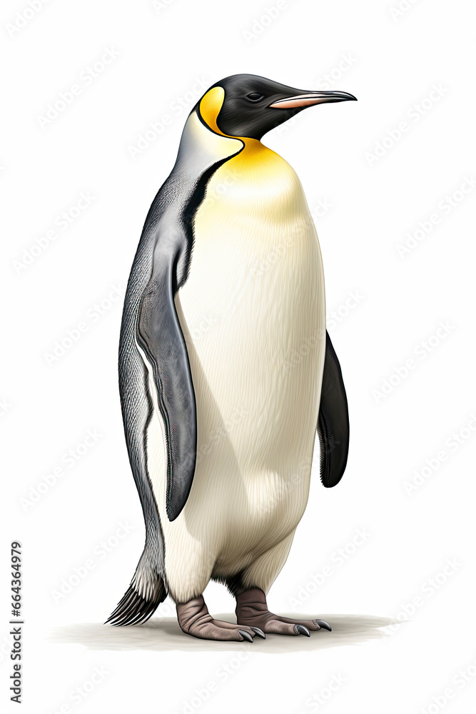 Obraz premium illustration of emperor penguin isolated on white background