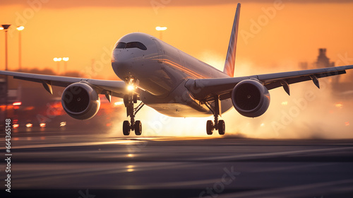 Airbus A350 airplane at the airport