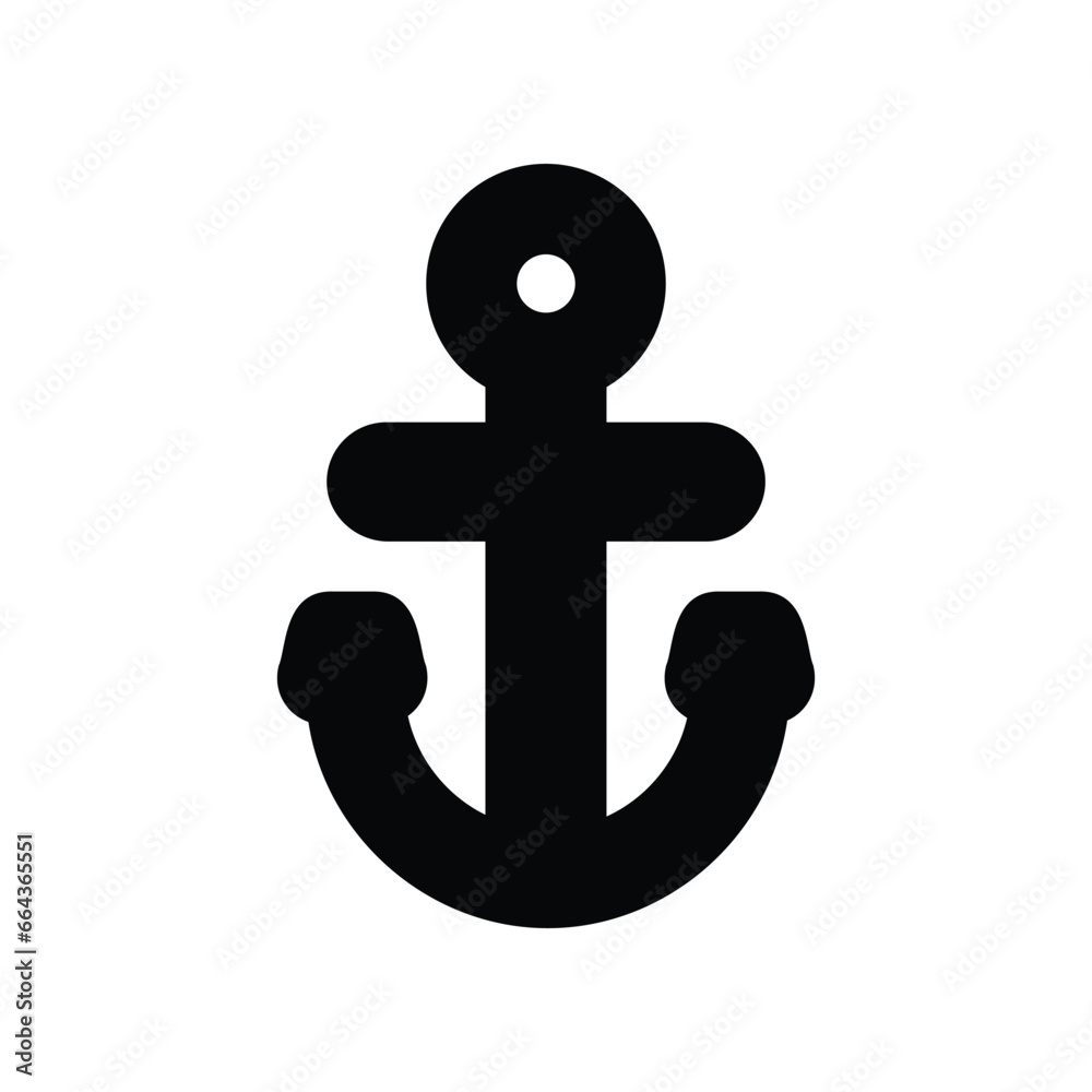 Anchor icon isolate white background vector stock illustration Anchor icon isolate white background vector stock illustration