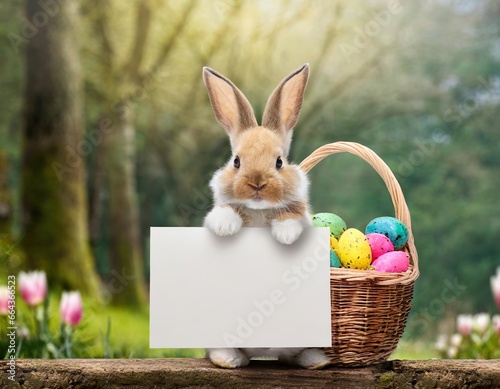 Osterhasen - Osterkarte mit Platz für individuelle Beschriftung