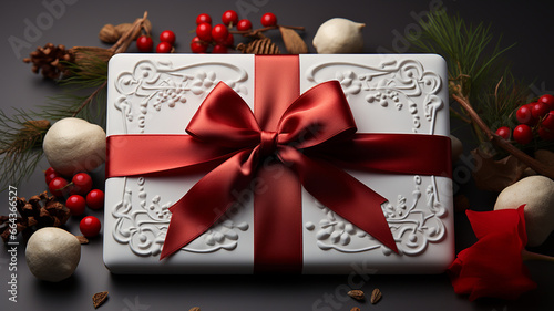 Fotografie, Obraz Luxury ribbon gift box