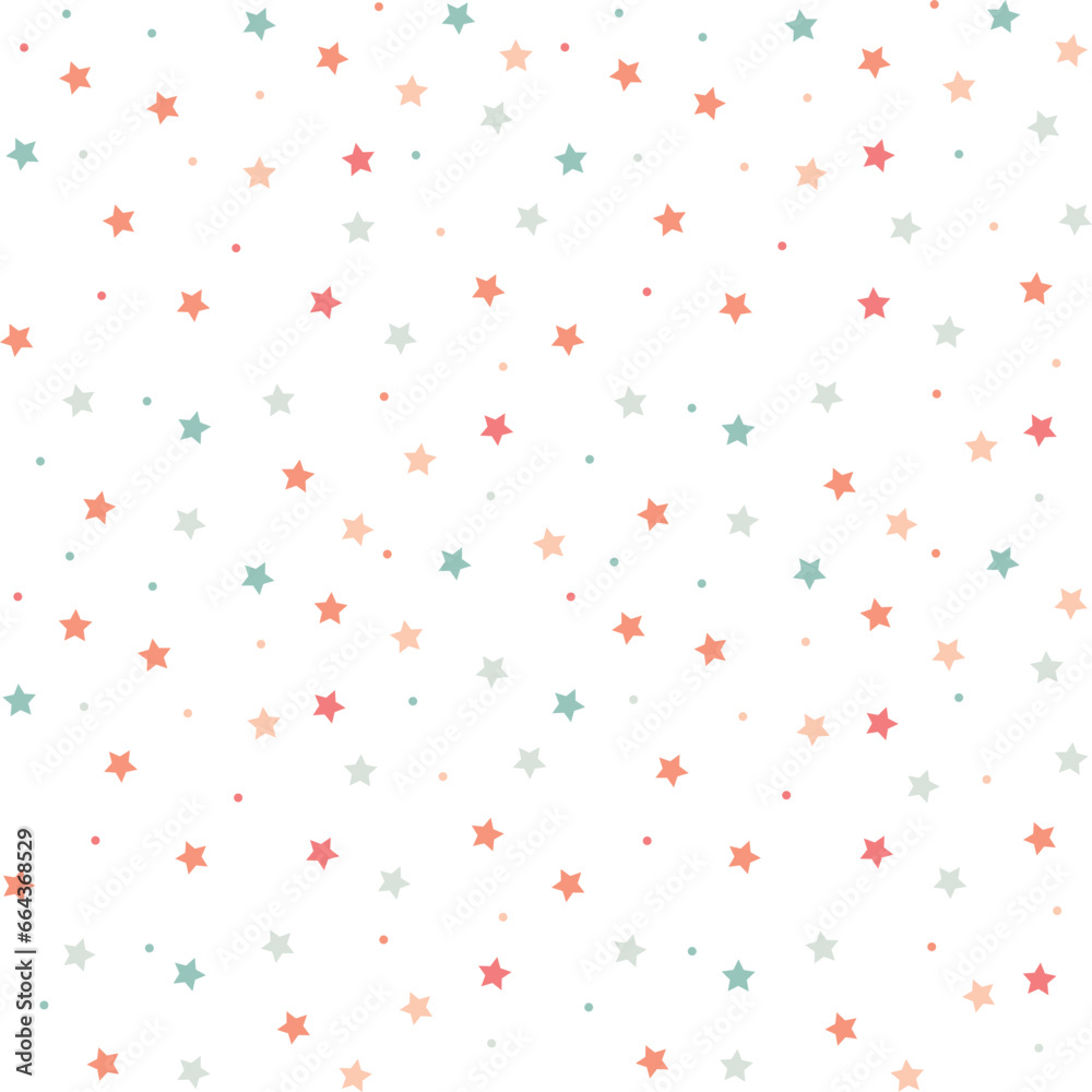 Cute stars seamless pattern, vector, baby confetti falling on white. flying stars glitter vector backdrop. Cute stars seamless pattern, vector, baby confetti falling on white. flying stars glitter vector backdrop.