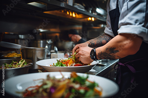 chef preparing dinner AI Generative